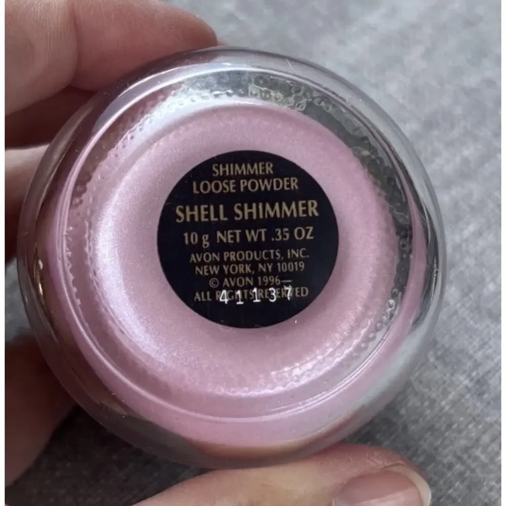 NEW AVON Loose Powder Shell Shimmer Face powder pink 10g